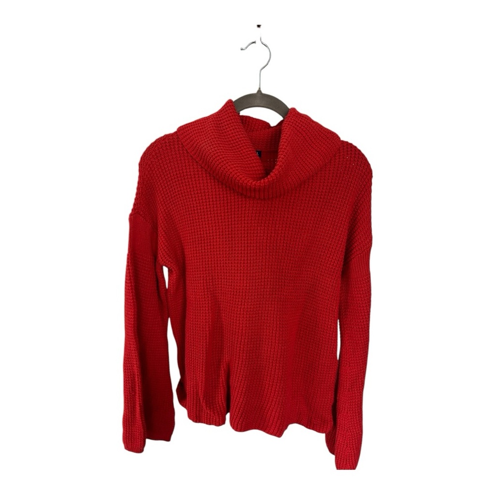Splendid Red Cowl Turtleneck Sweater
